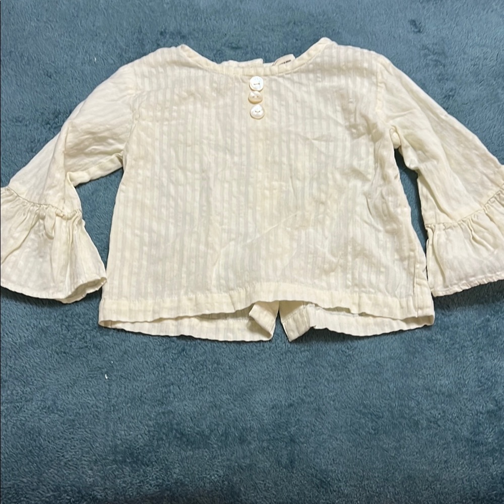 Ren and Rouge Kids Cream Button-Back Top